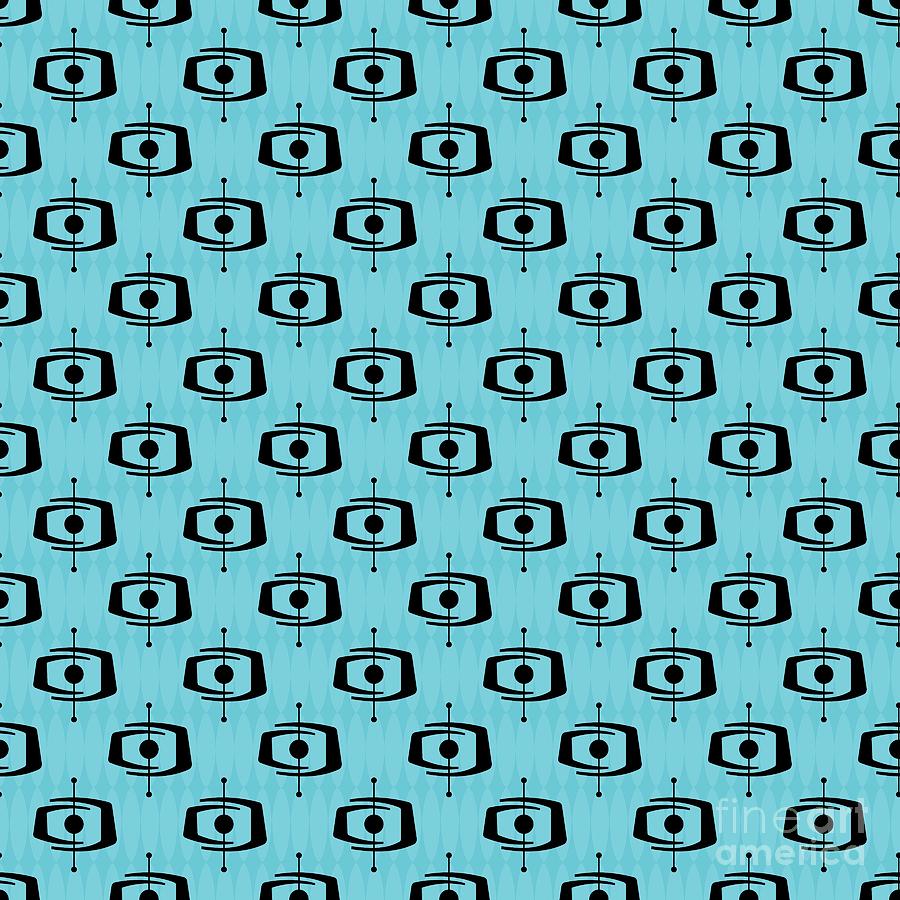 Atomic Shape 1 in Turquoise Digital Art by Donna Mibus Atomic Shape 1 in Turquoise Digital Art by Donna Mibus