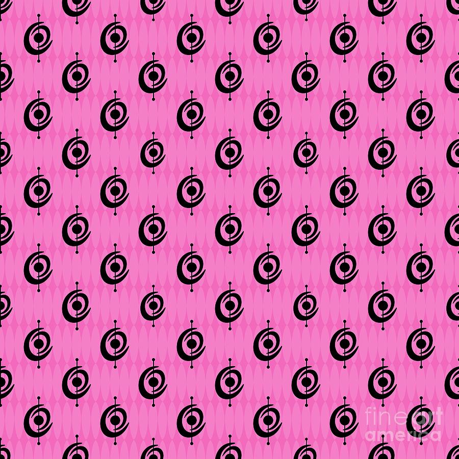Atomic Shape 2 in Pink Digital Art by Donna Mibus