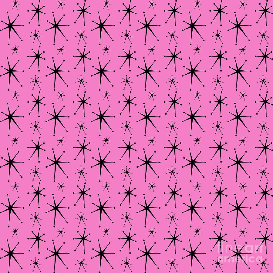 Atomic Starburst in Pink Digital Art by Donna Mibus