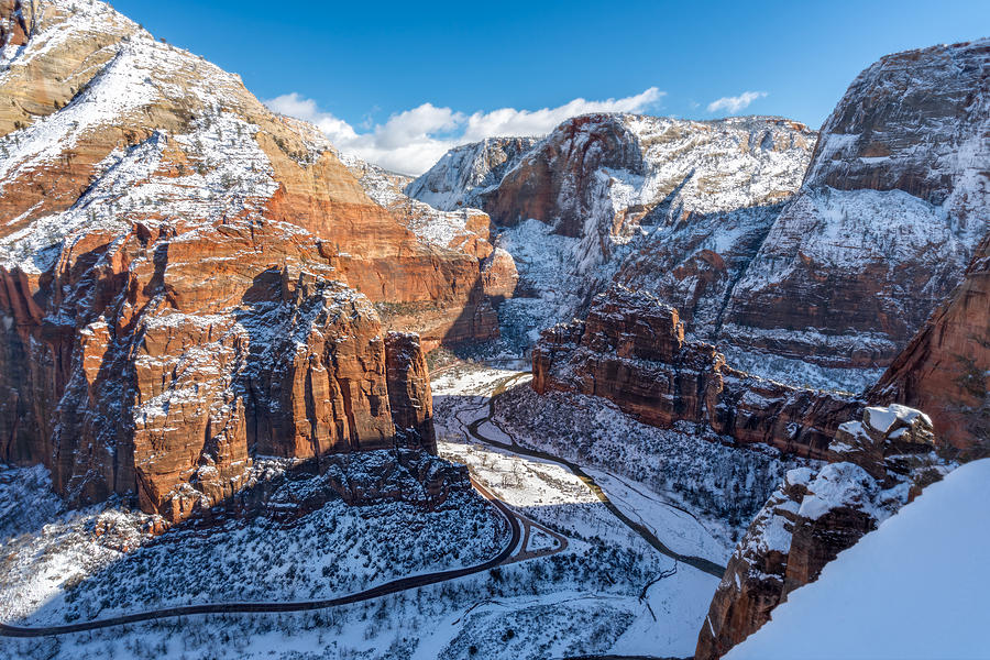 Atop Angels Landing in Winter Photograph by James Udall