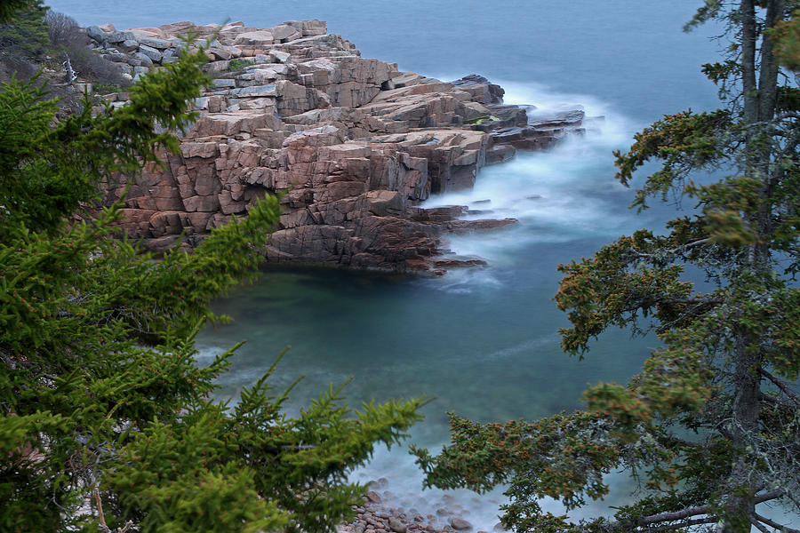 Atop of Maine Acadia National Park Monument Cove  Photograph by Juergen Roth