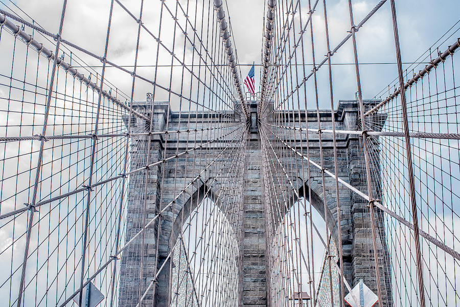 Atop The Brooklyn Bridge Photograph