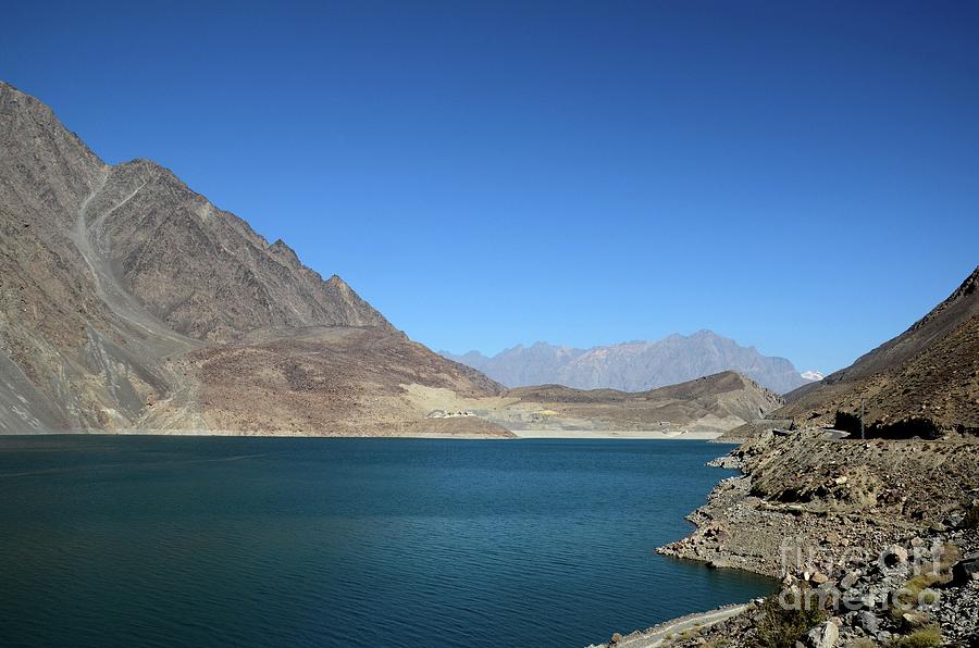 Attabad Lake among mountains from Karakoram Highway Gojal Valley Hunza Pakistan Photograph by Imran Ahmed