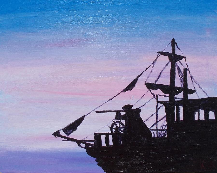 Boat Painting - Attack at Matanzas Bay by Kelvin Kelley