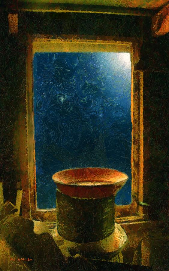 Attic Window Painting by RC DeWinter