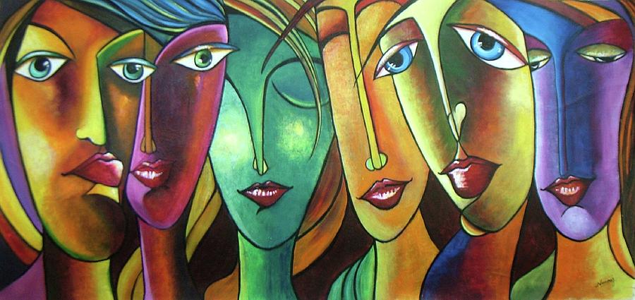 Attitudes- Original Acrylic painting Painting by Mrs Neeraj Parswal