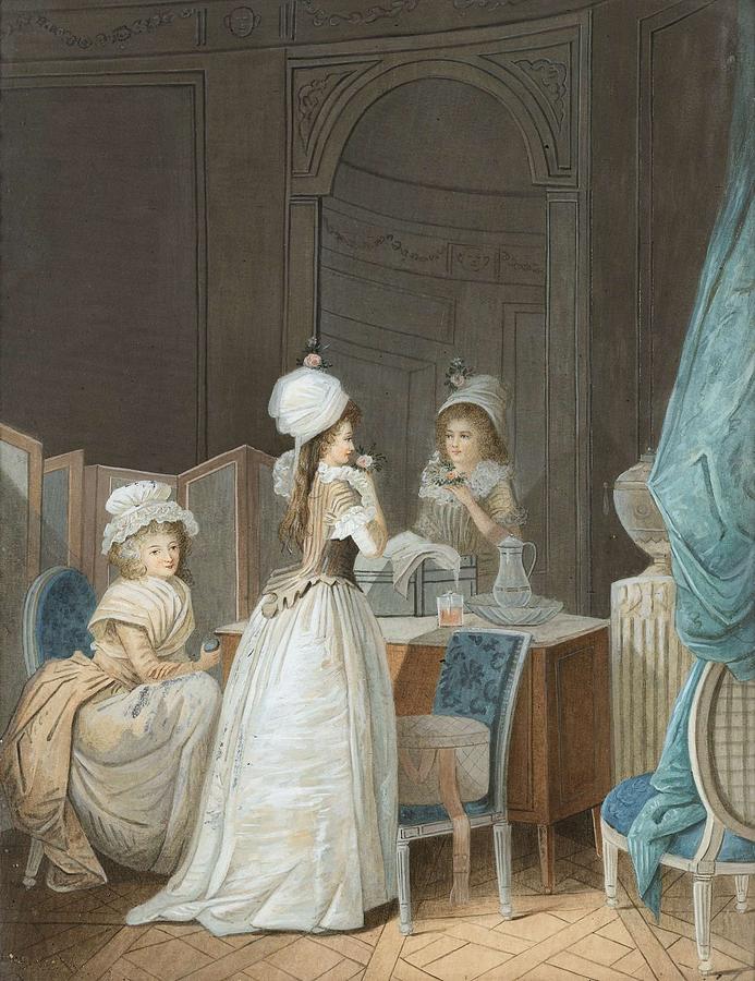 Attribue A Jean Baptiste Mallet   1759   1835   La Toilette Painting