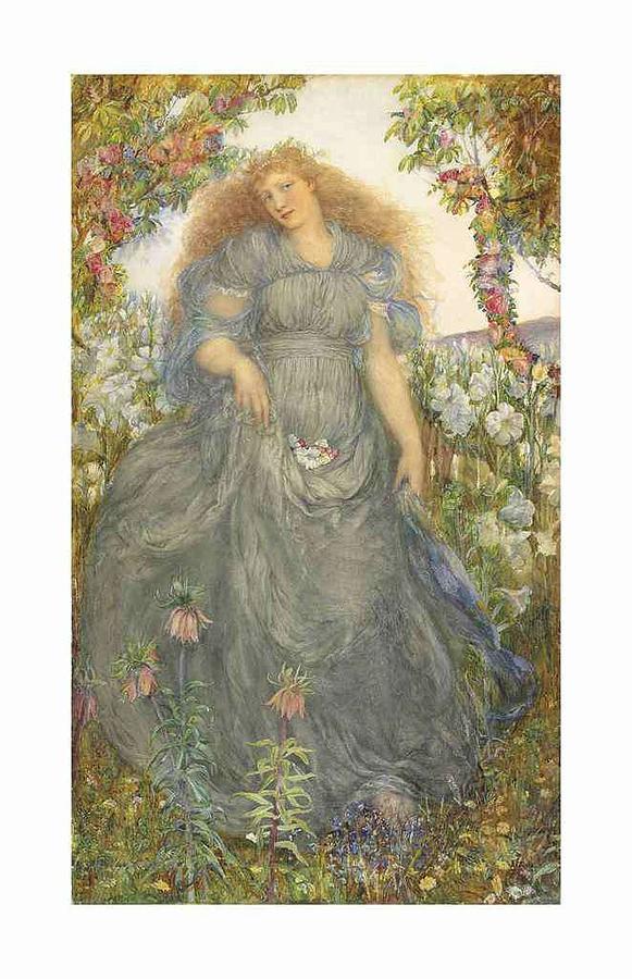 Attributed To Arthur Herbert Buckland, R.b.a. Fl. 1895-1927 The Flower Maiden Painting