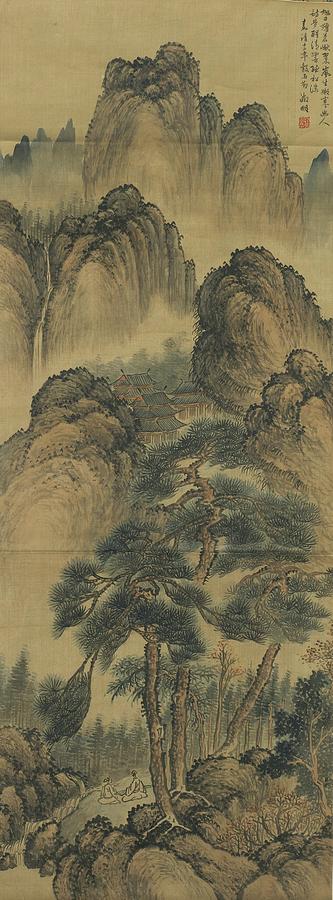 Attributed to Wen Zhengming LANDSCAPE Painting by MotionAge Designs ...