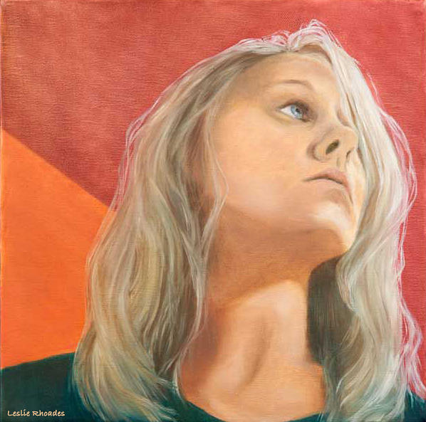 Portrait Painting - Attrice by Leslie Rhoades