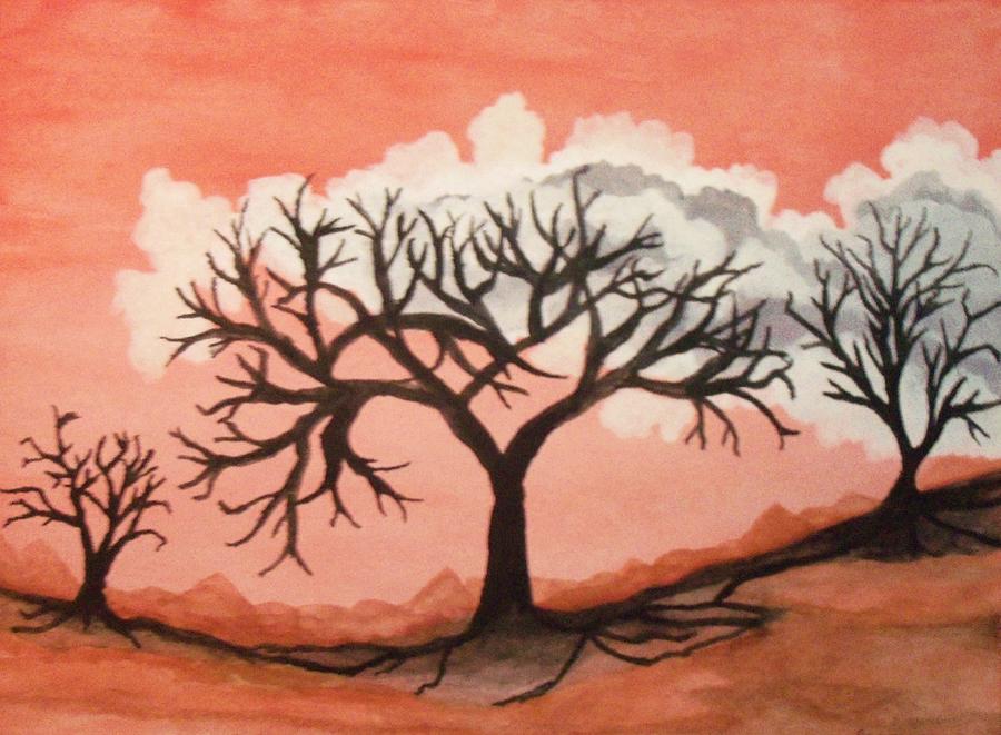 Atumn Trees Painting by Connie Valasco