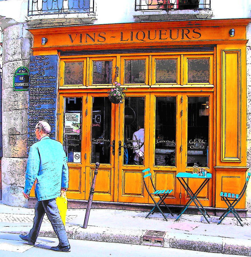 Au Bougnat Restaurant Vins Liqueurs Photograph by Jan Matson Au Bougnat Restaurant Vins Liqueurs Photograph by Jan Matson