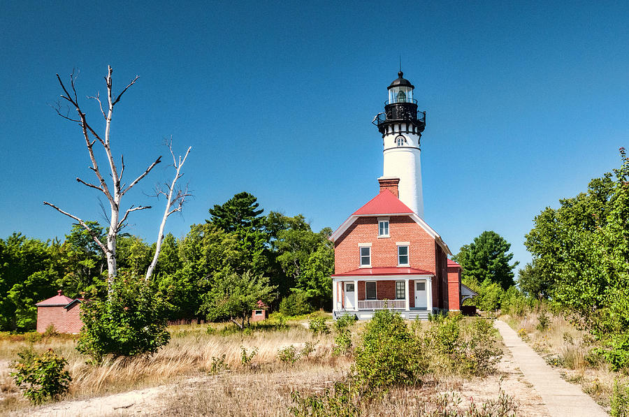 Tree Photograph - Au Sable Point Lighthouse by Phyllis Taylor