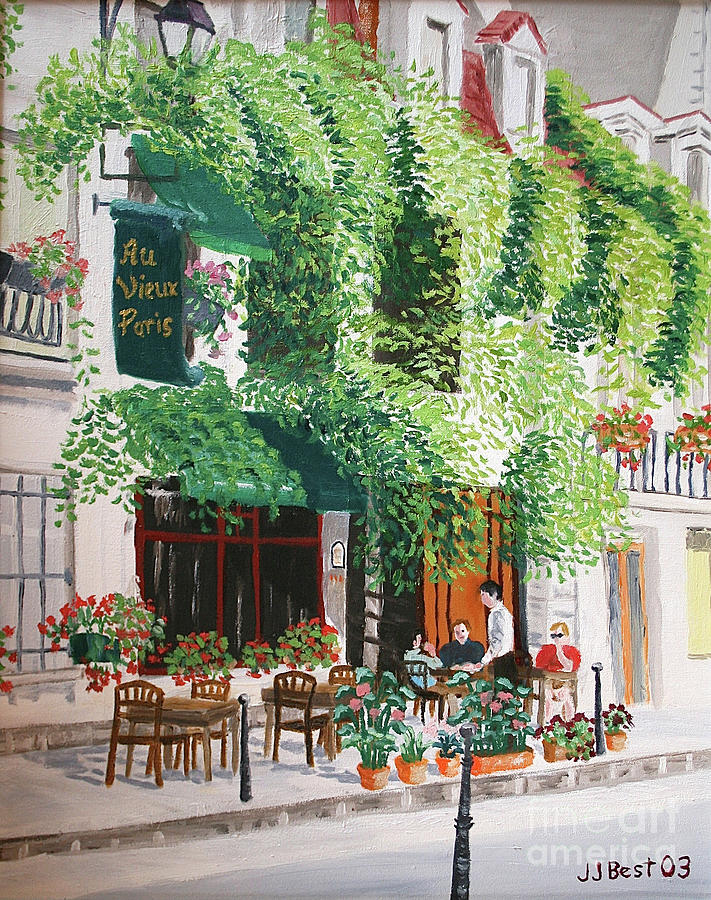 Au Vieux Paris Painting By Janice Best - Fine Art America