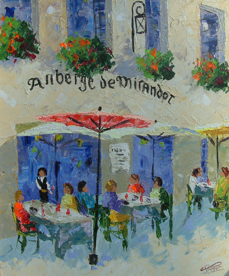 Auberge de Mirandol France Painting by Frederic Payet
