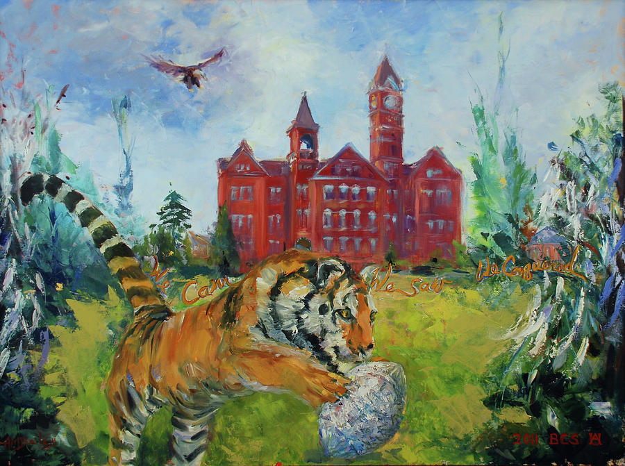 Auburn University Painting - Auburn Football Winning Year by Ann Bailey
