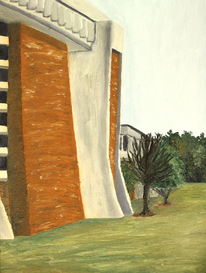 Auburn Montgomerys Library Tower Painting by Beth Parrish