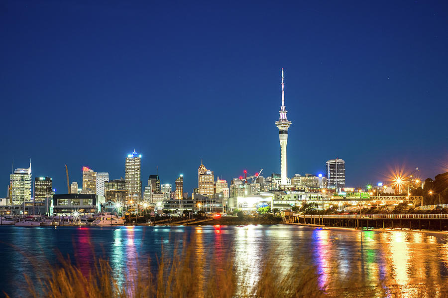 Auckland at dusk Photograph by Jose Maciel | Fine Art America