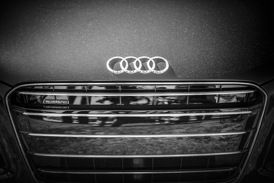 Audi Grille Emblem -2333bw Photograph by Jill Reger
