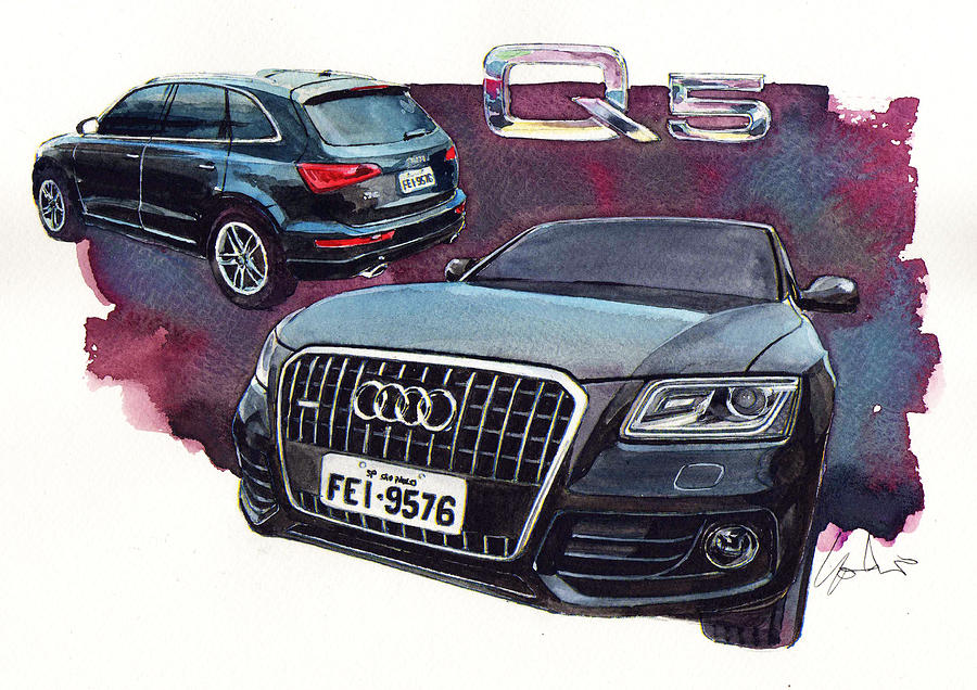 Audi Q5 Painting by Yoshiharu Miyakawa