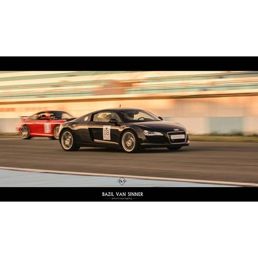 Automotive Photograph - #audi #r8 #vs #porsche #911 #996gt3 by Bazil Van Sinner