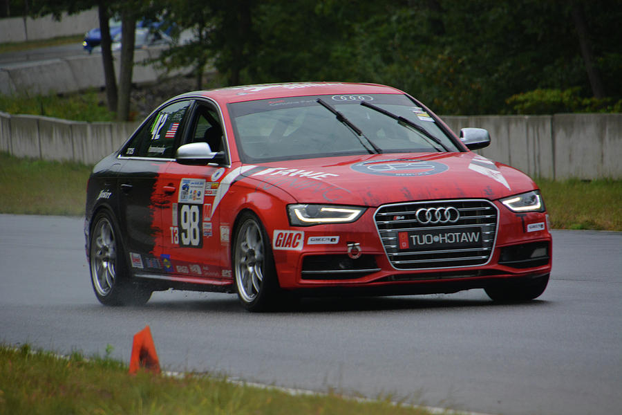 Audi Watch Out Racing in the Rain Photograph by Mike Martin