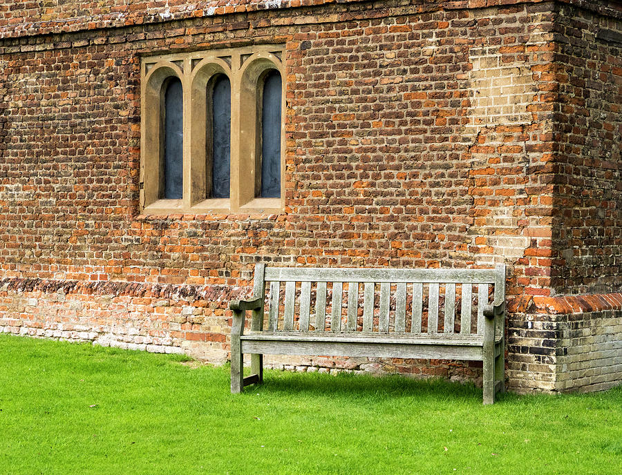 Audley Hall Bench Photograph by Jean Noren