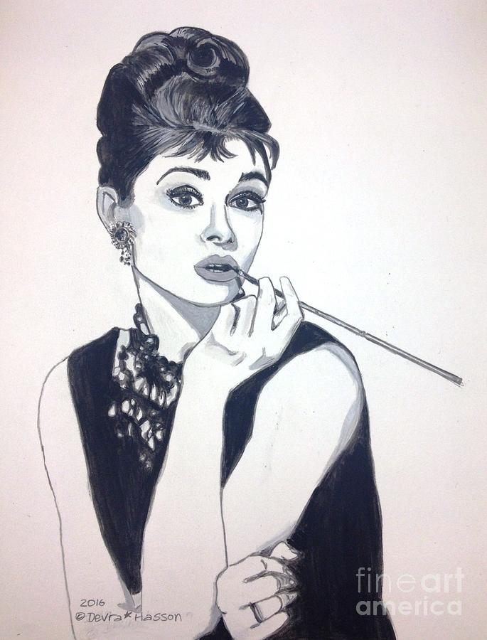 Audrey Classic Painting by Devra Hasson - Fine Art America