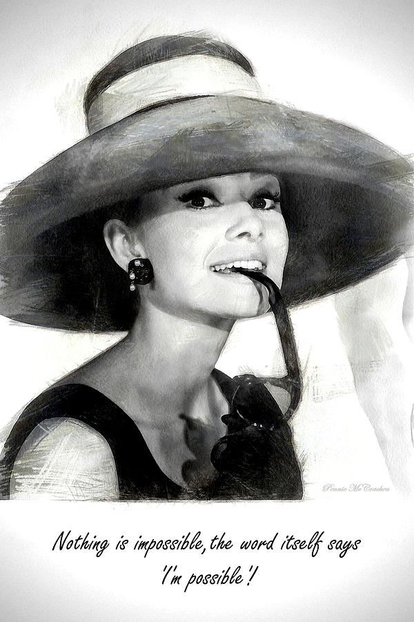 Audrey Hepburn 2 Digital Art by Pennie McCracken