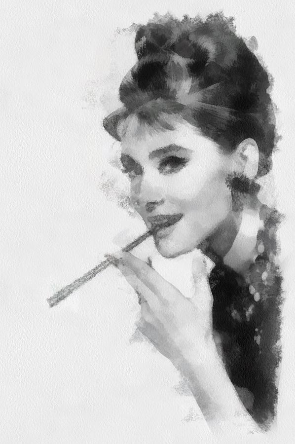 Audrey Hepburn Actress Painting