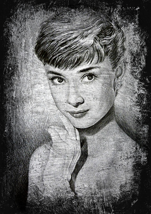 Audrey Hepburn Drawing - Audrey Hepburn by Andrew Read