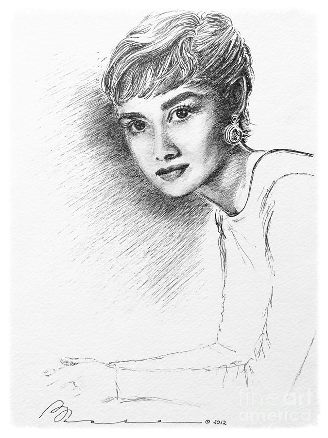 Audrey Drawing by Barbara Chase