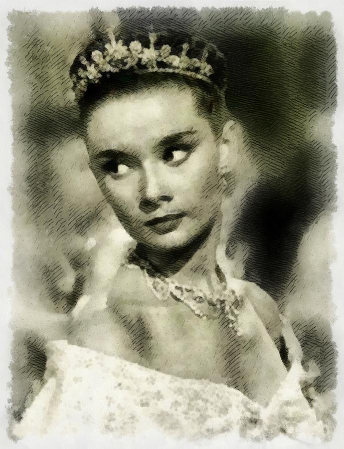 Audrey Hepburn Hollywood Actress Painting