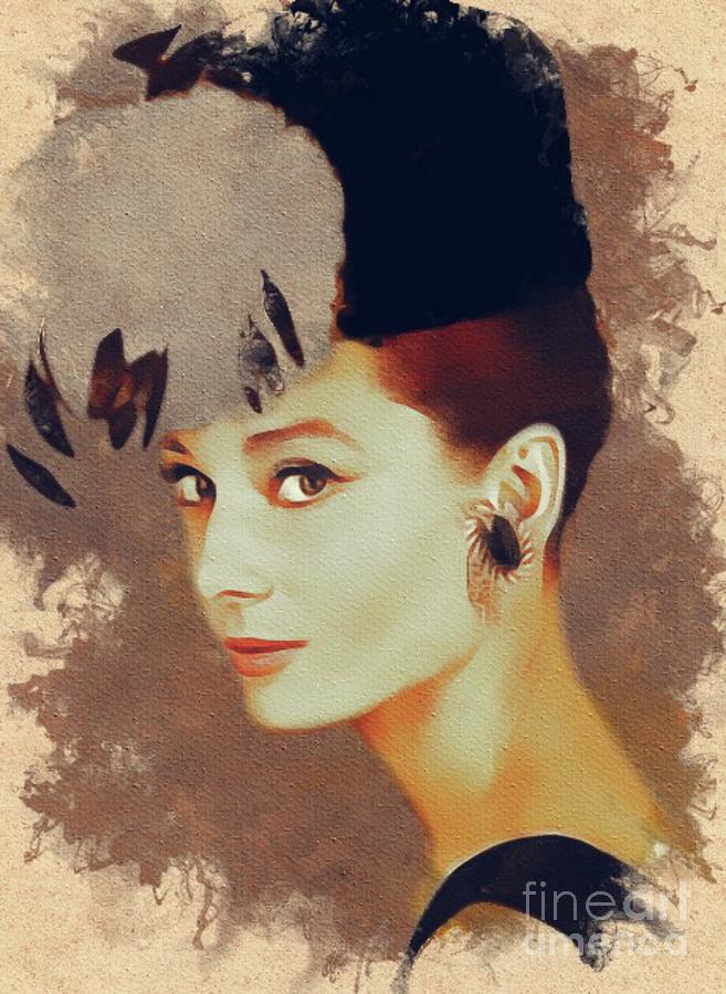 Audrey Hepburn, Hollywood Legends Painting