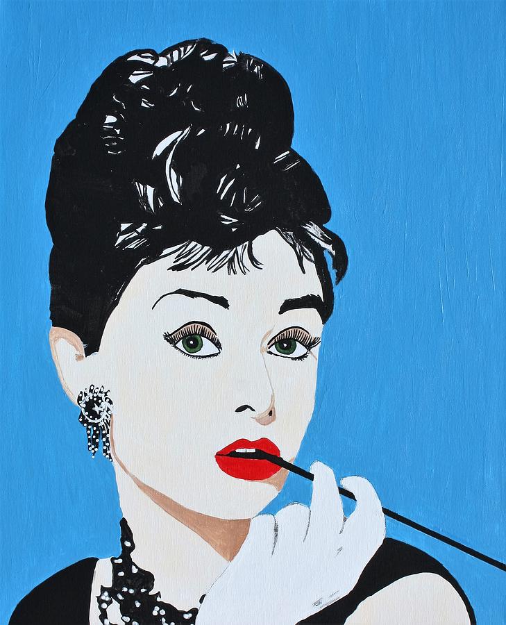 Audrey Hepburn II Painting by Ralph LeCompte