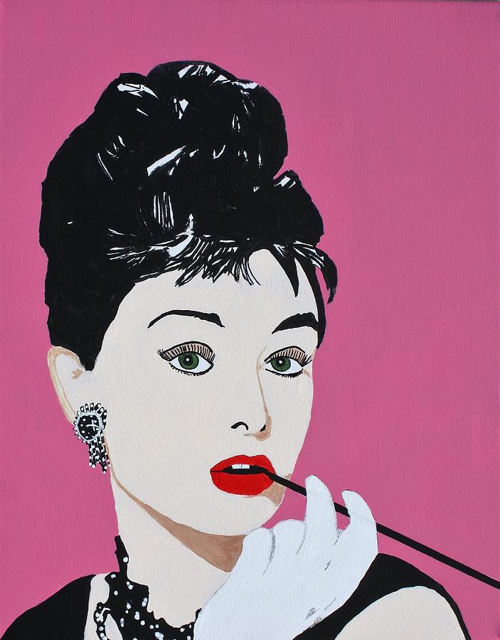 Audrey Hepburn III Painting by Ralph LeCompte