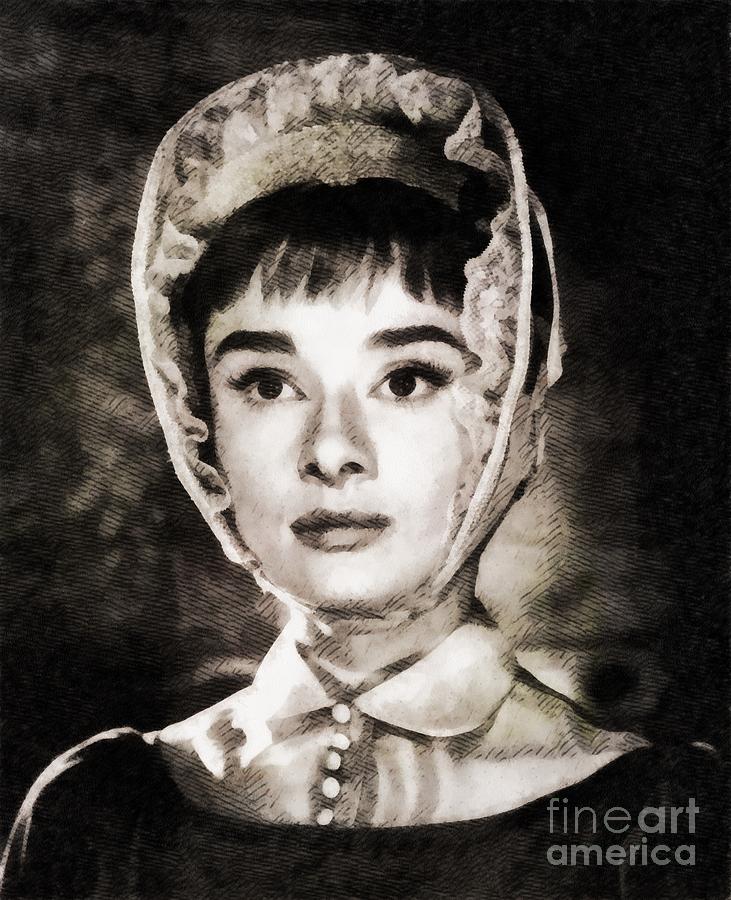 Audrey Hepburn In War And Peace Painting