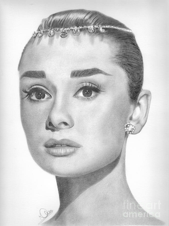 Audrey Hepburn Fine Art Pencil Drawing Portrait Signed Print - Etsy