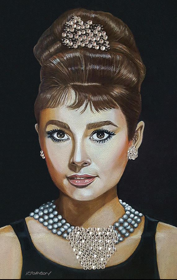 Audrey Hepburn Drawing by Kevin Johnson Art