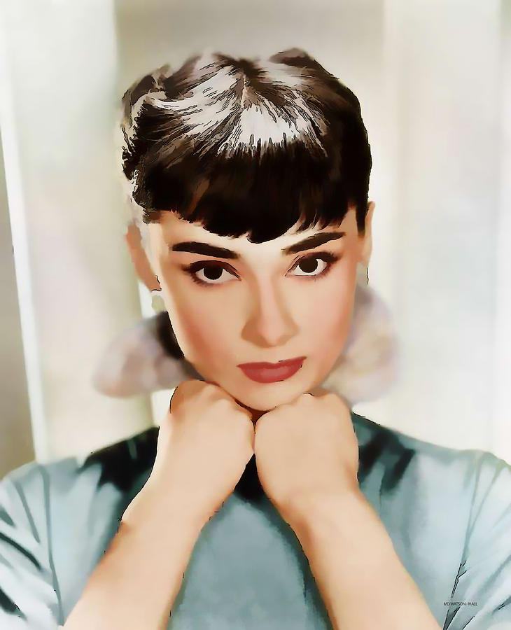 Audrey Hepburn  Digital Art by Marlene Watson