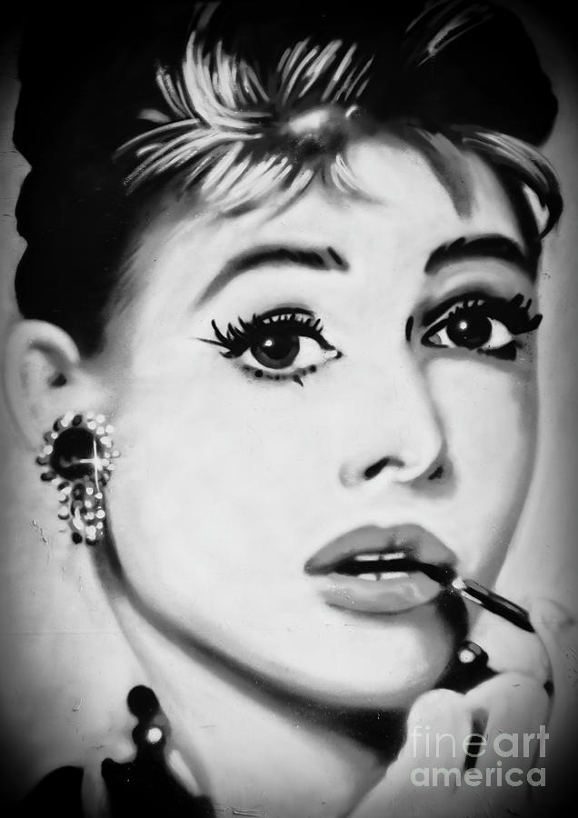 Audrey Hepburn mural  Photograph by Yurix Sardinelly