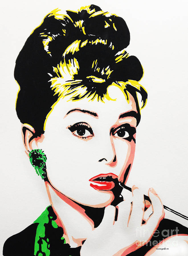 Audrey Hepburn Painting by Nancy Mergybrower - Fine Art America