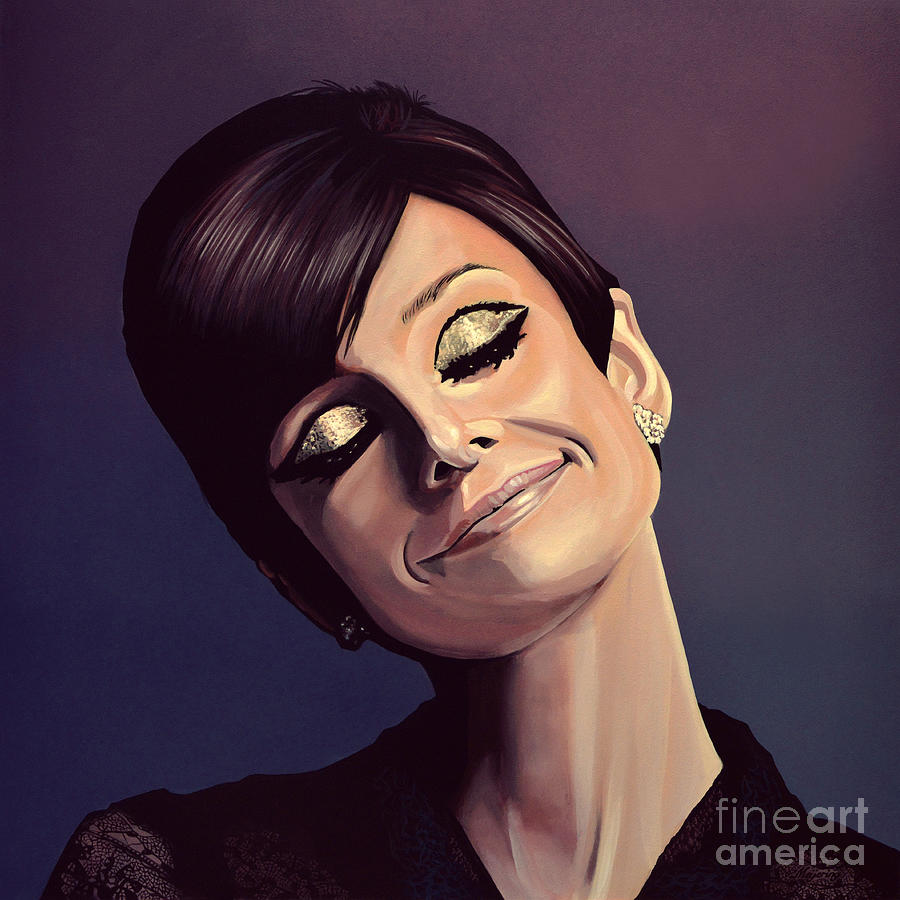 Audrey Hepburn Painting Painting by Paul Meijering