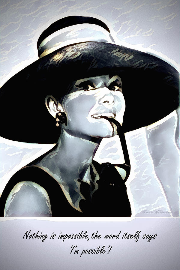 Audrey Hepburn Digital Art by Pennie McCracken