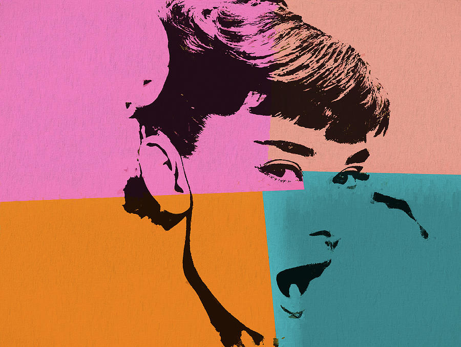 Audrey Hepburn Pop Art 2 Mixed Media by Dan Sproul