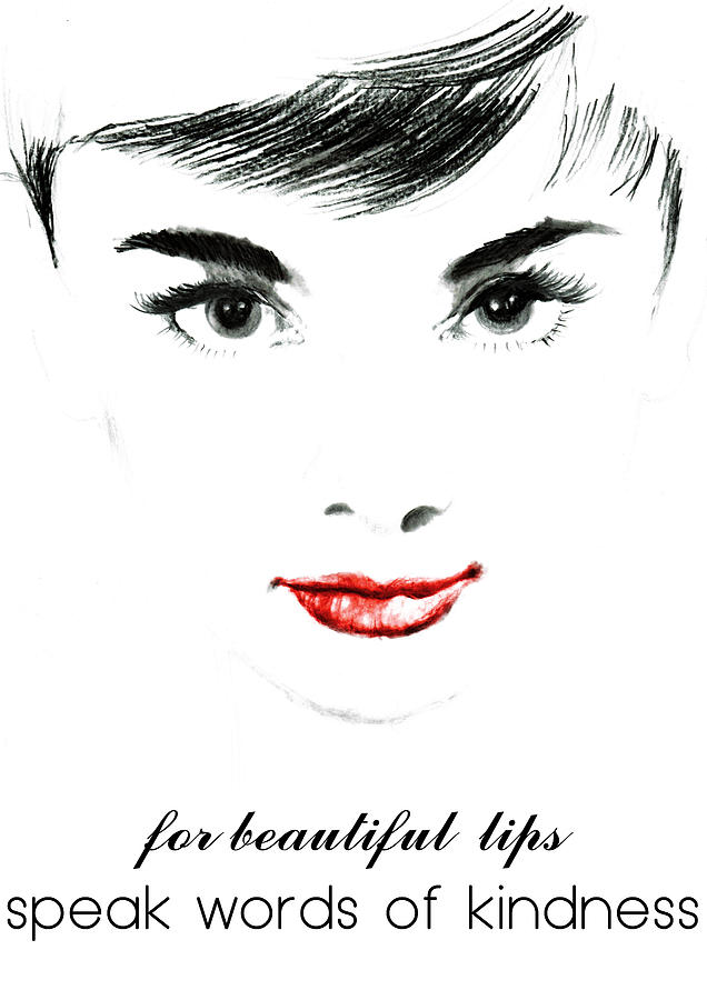 Audrey Hepburn Painting - Audrey Hepburn Quotes 3 by Diana Van