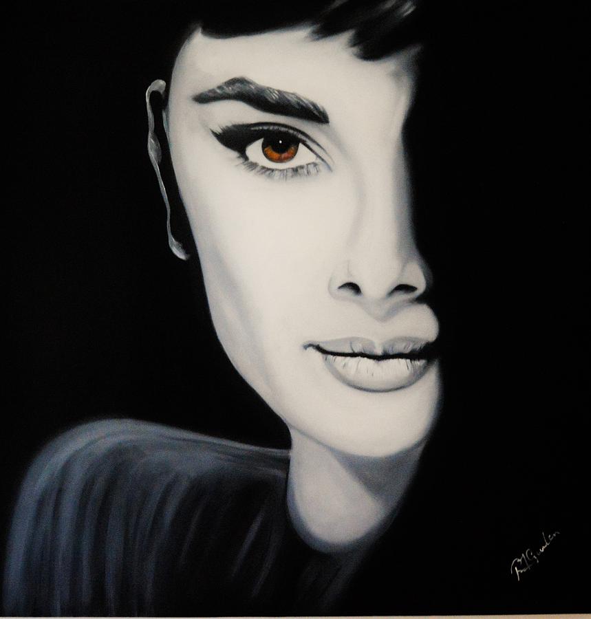Audrey Hepburn Painting by Richard Garnham