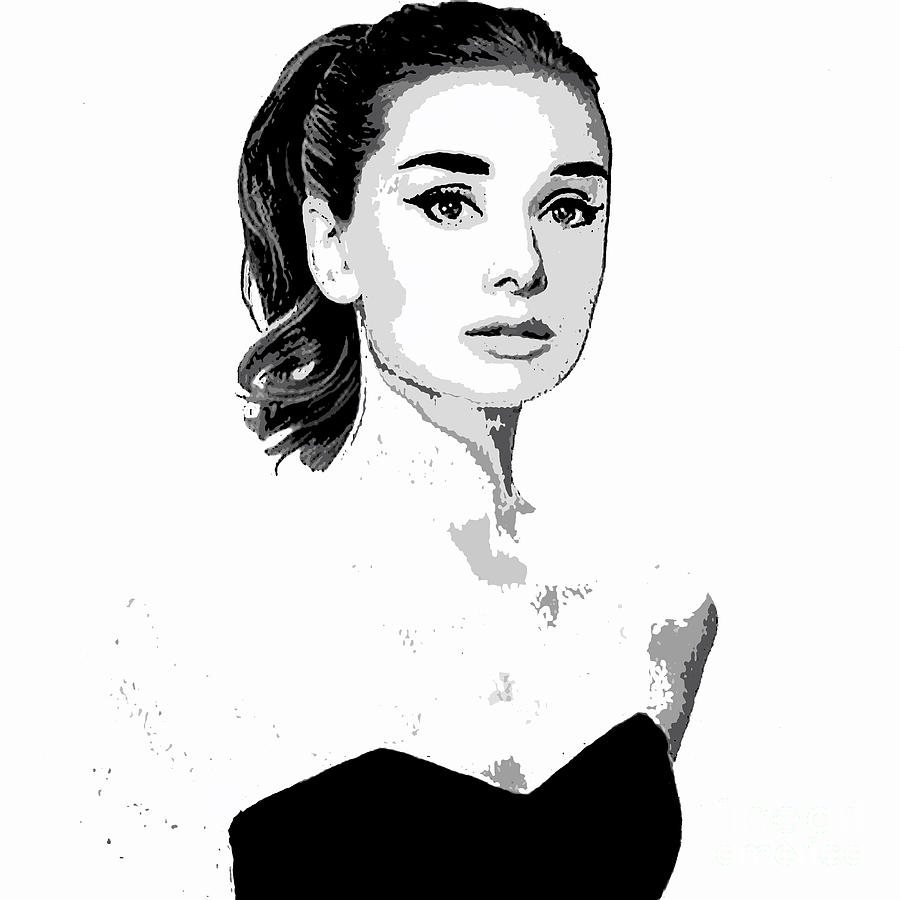 Audrey Hepburn Painting by Saundra Myles