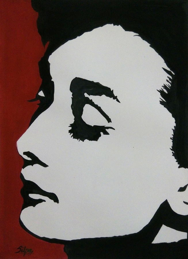 Audrey Hepburn Painting by Silpa Saseendran