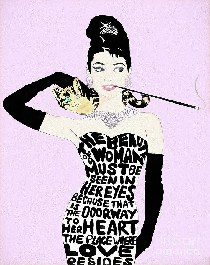 Audrey Hepburn Digital Art by Steven Parker